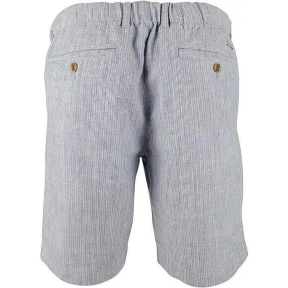 Tommy Bahama Men's Small Chambray Blue Harbor Herringbone Linen Blend Shorts - Picture 5 of 6